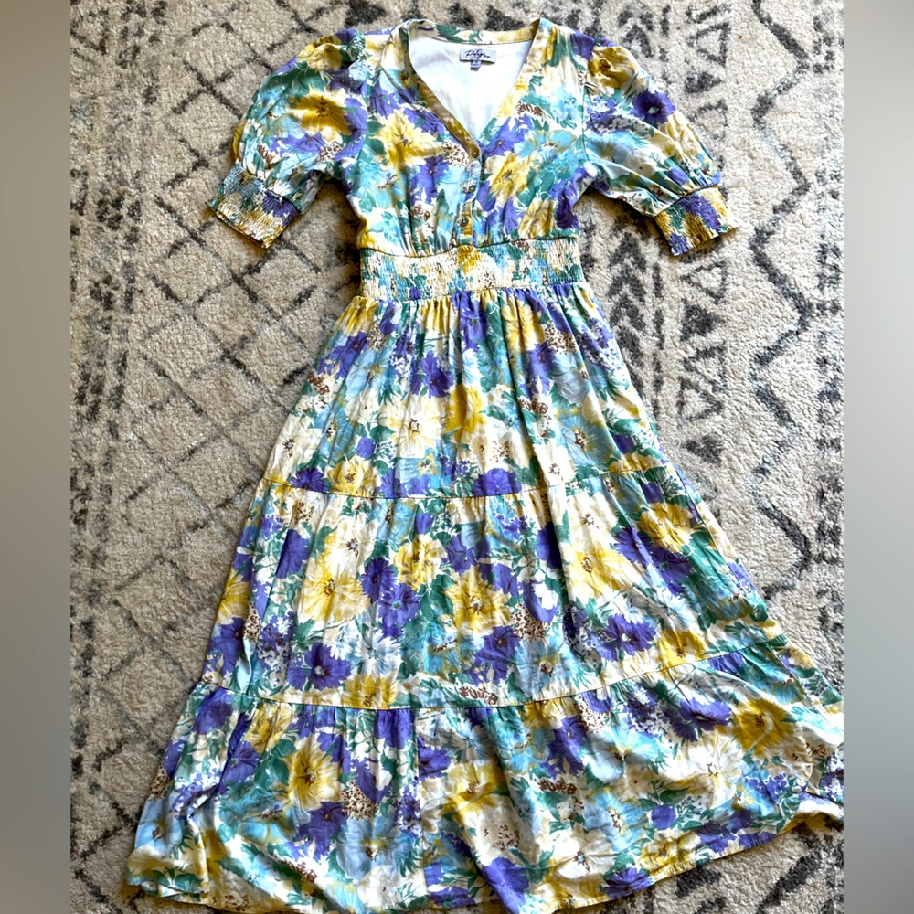 Polagram floral midi